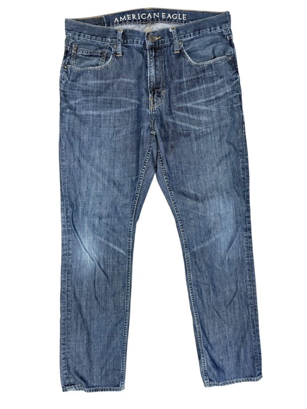 American Eagle Men's Slim Straight Jeans Tagged Size 34x34 Inseam Measures 32"